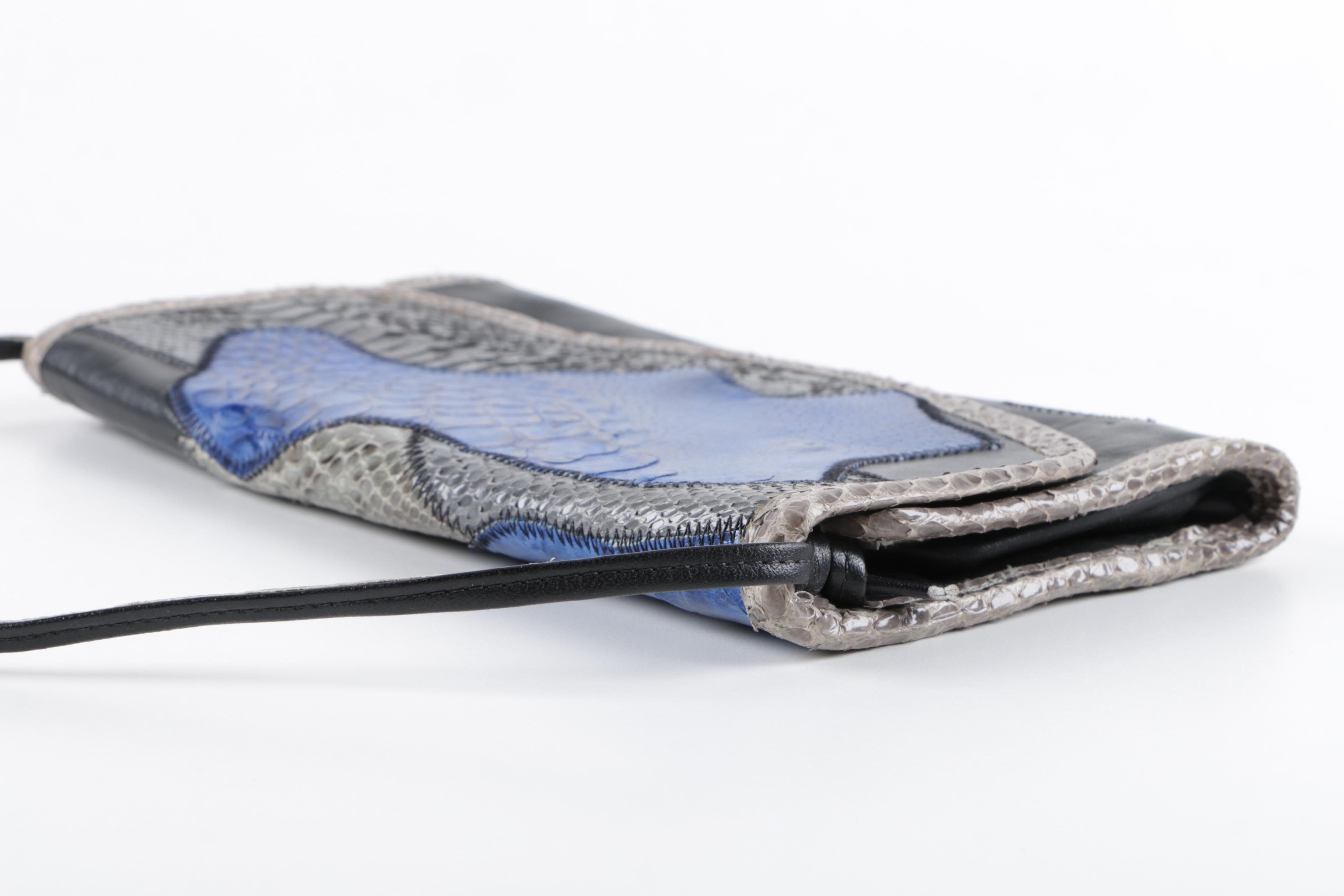 Shibui Patchwork Dyed Snakeskin Handbag