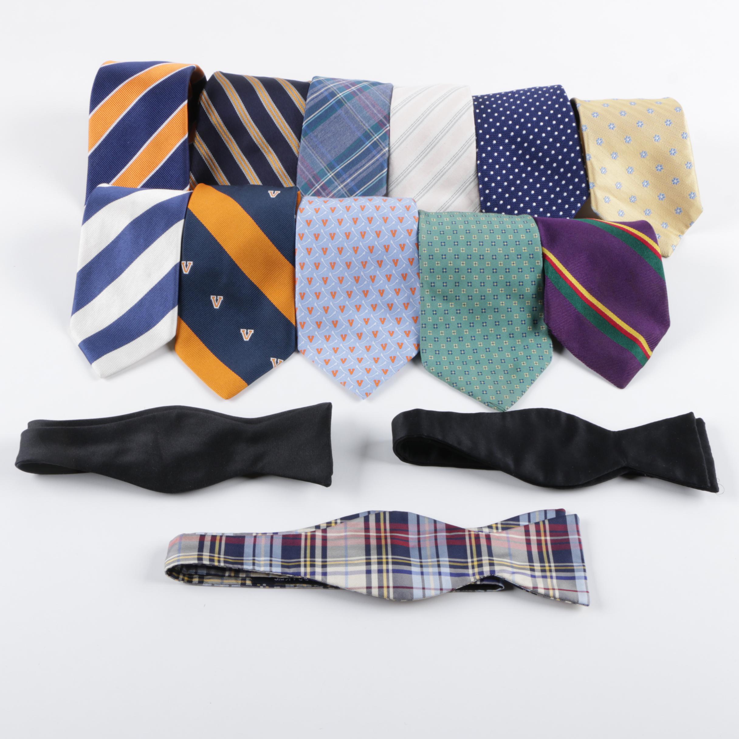 Neckties and Bow Ties Including Brooks Brothers and Vineyard Vines
