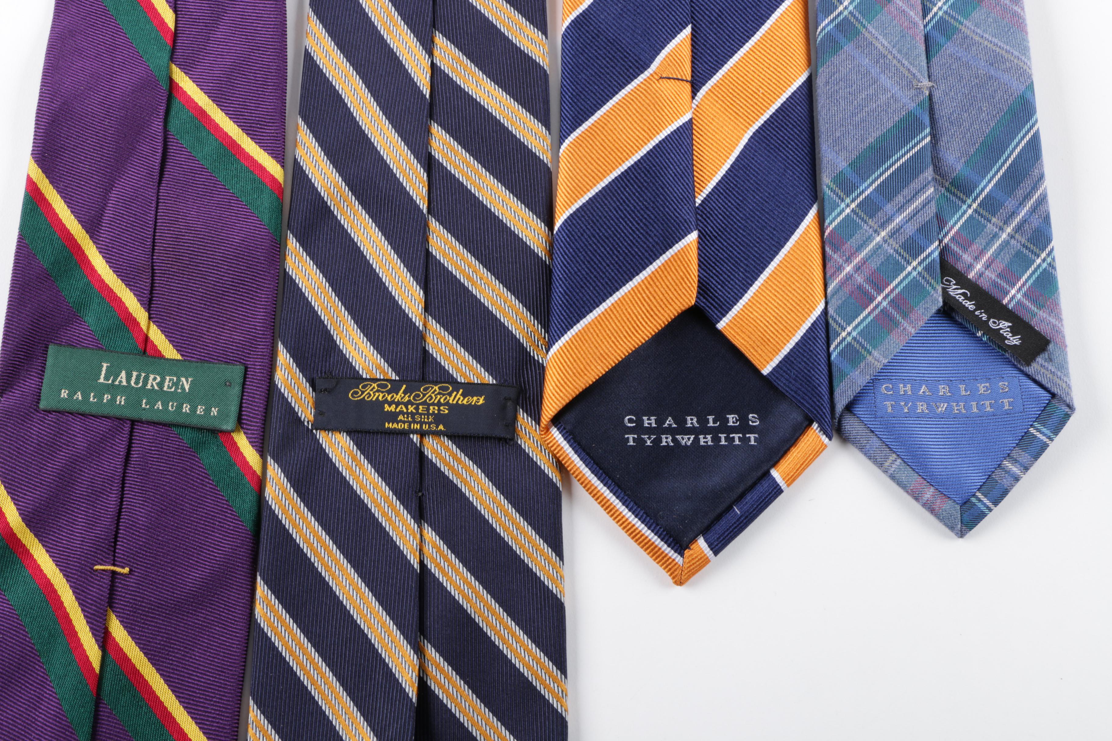 Neckties and Bow Ties Including Brooks Brothers and Vineyard Vines