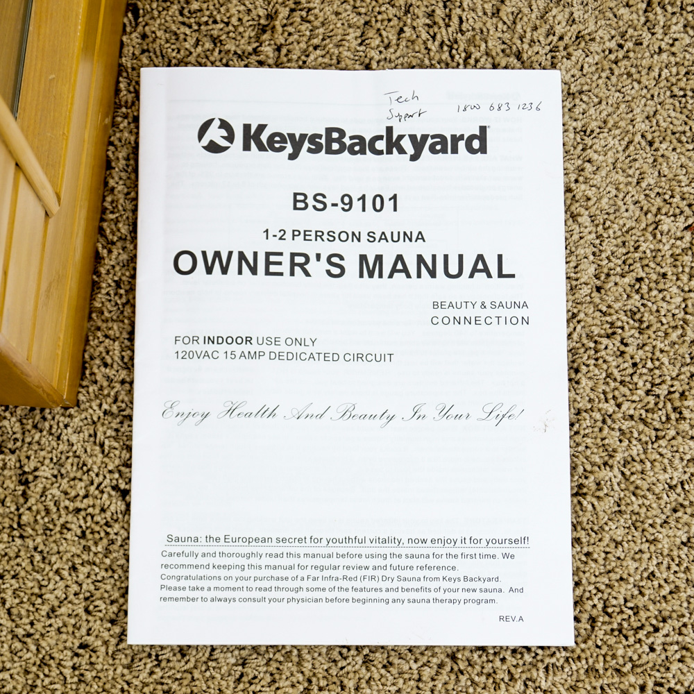 Keys Backyard Infrared Two Person Indoor Sauna