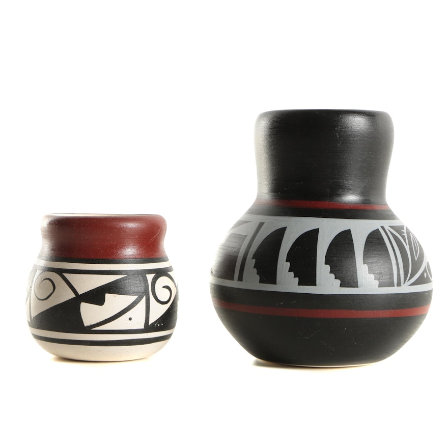 Signed Navajo Pottery Jars