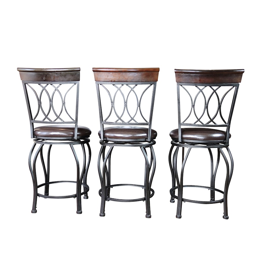 Swivel Counter Stool Set with Height Adjust