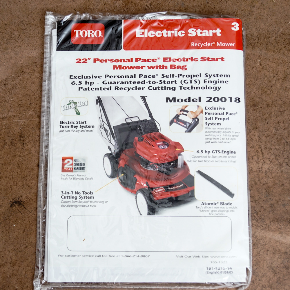 Toro 22" Electric Start Recycler Lawnmower