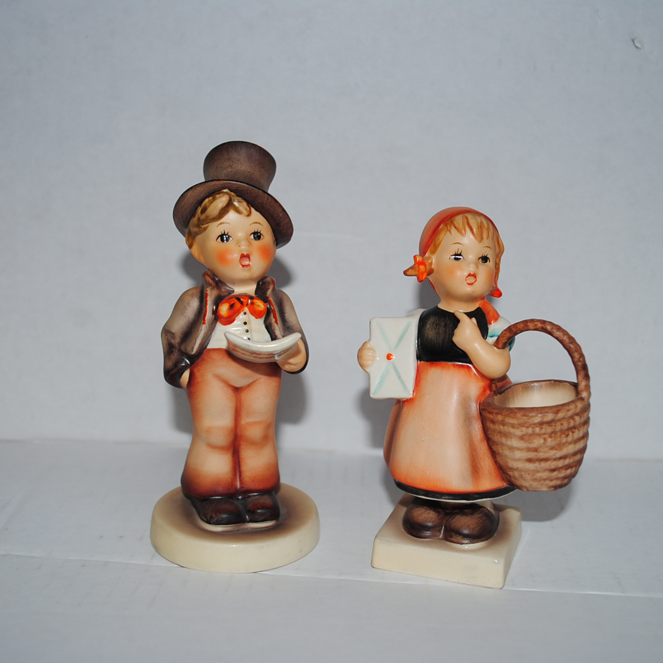 Hummel "Street Singer" and "Meditation" Porcelain Figurines