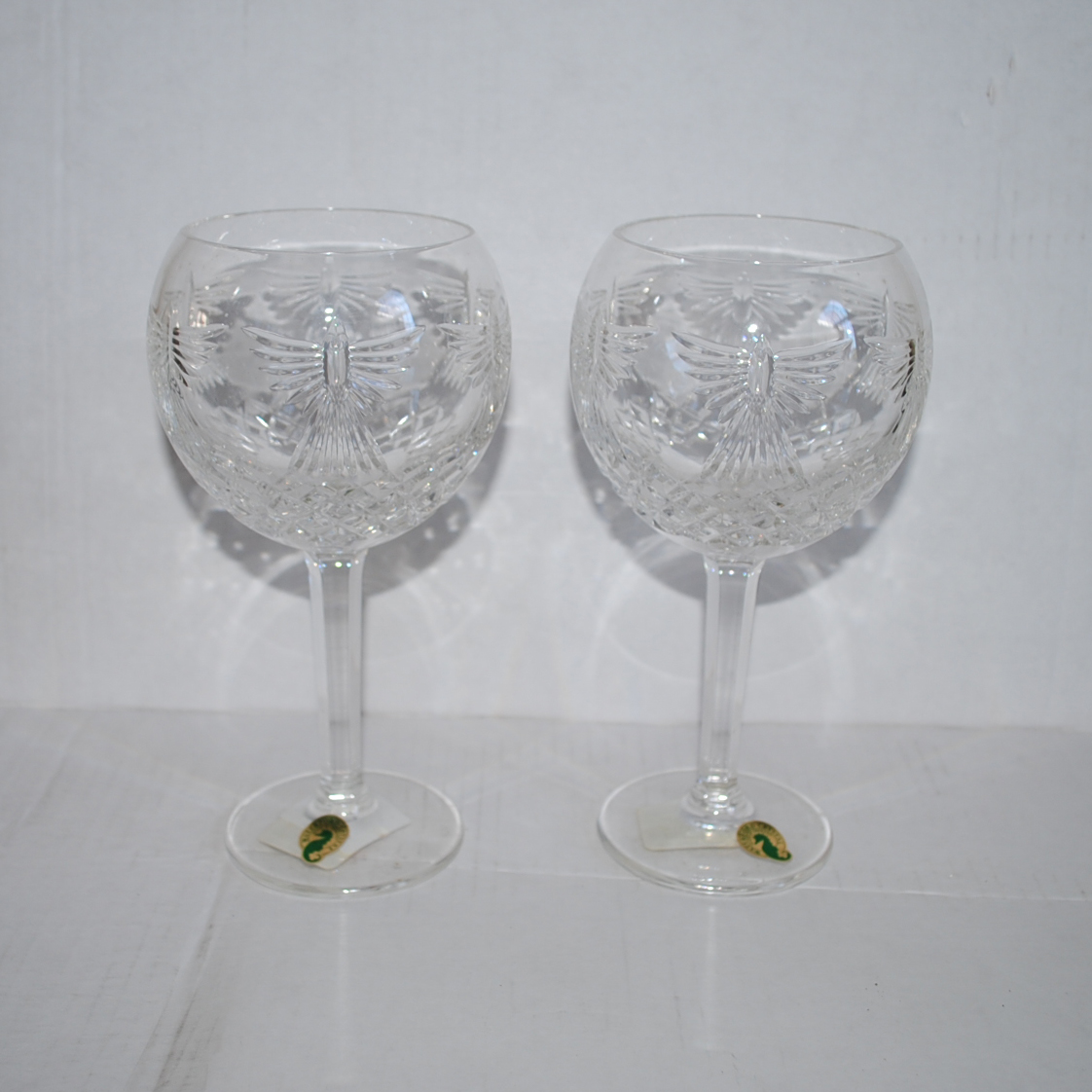 Waterford Crystal "Millennium Series: Peace" Hock Toasting Goblets