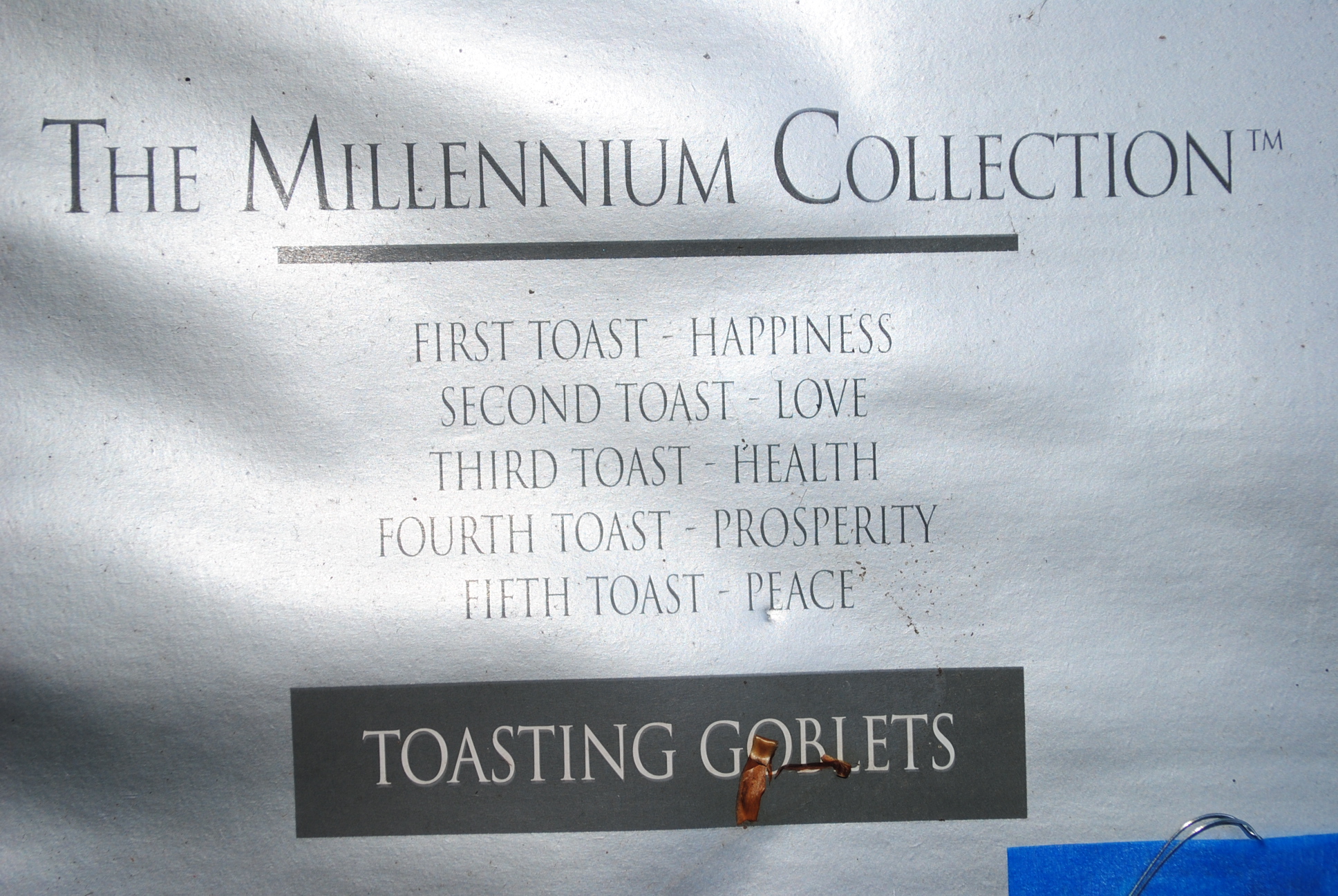 Waterford Crystal "Millennium Series: Peace" Hock Toasting Goblets