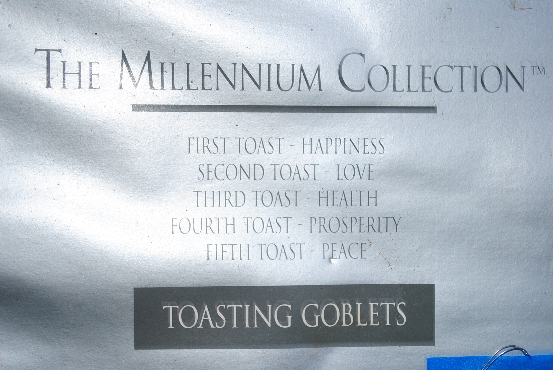 Waterford Crystal "Millennium Series: Peace" Hock Toasting Goblets