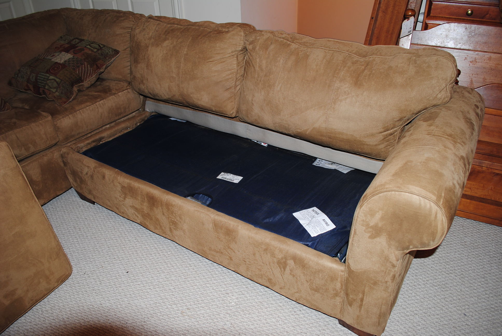 L-Shaped Sectional Sleeper Sofa