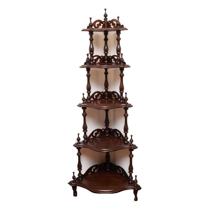 Victorian Rosewood Corner Curio