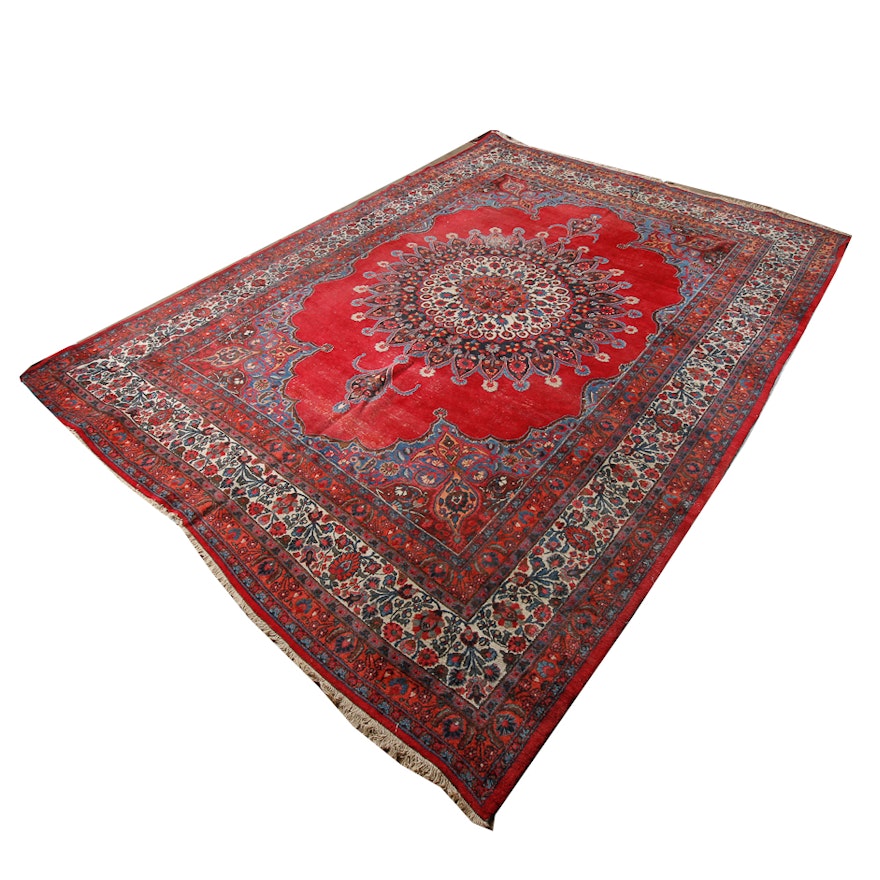 Hand-Knotted Persian Qum Area Rug