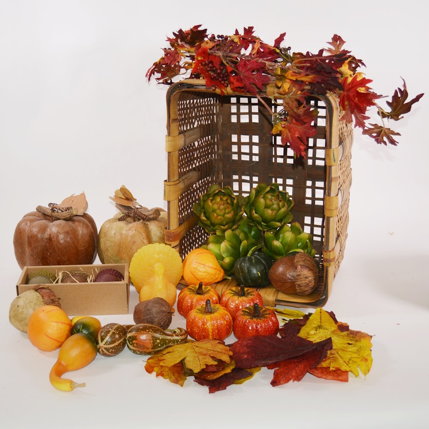 Basket of Fall Decor