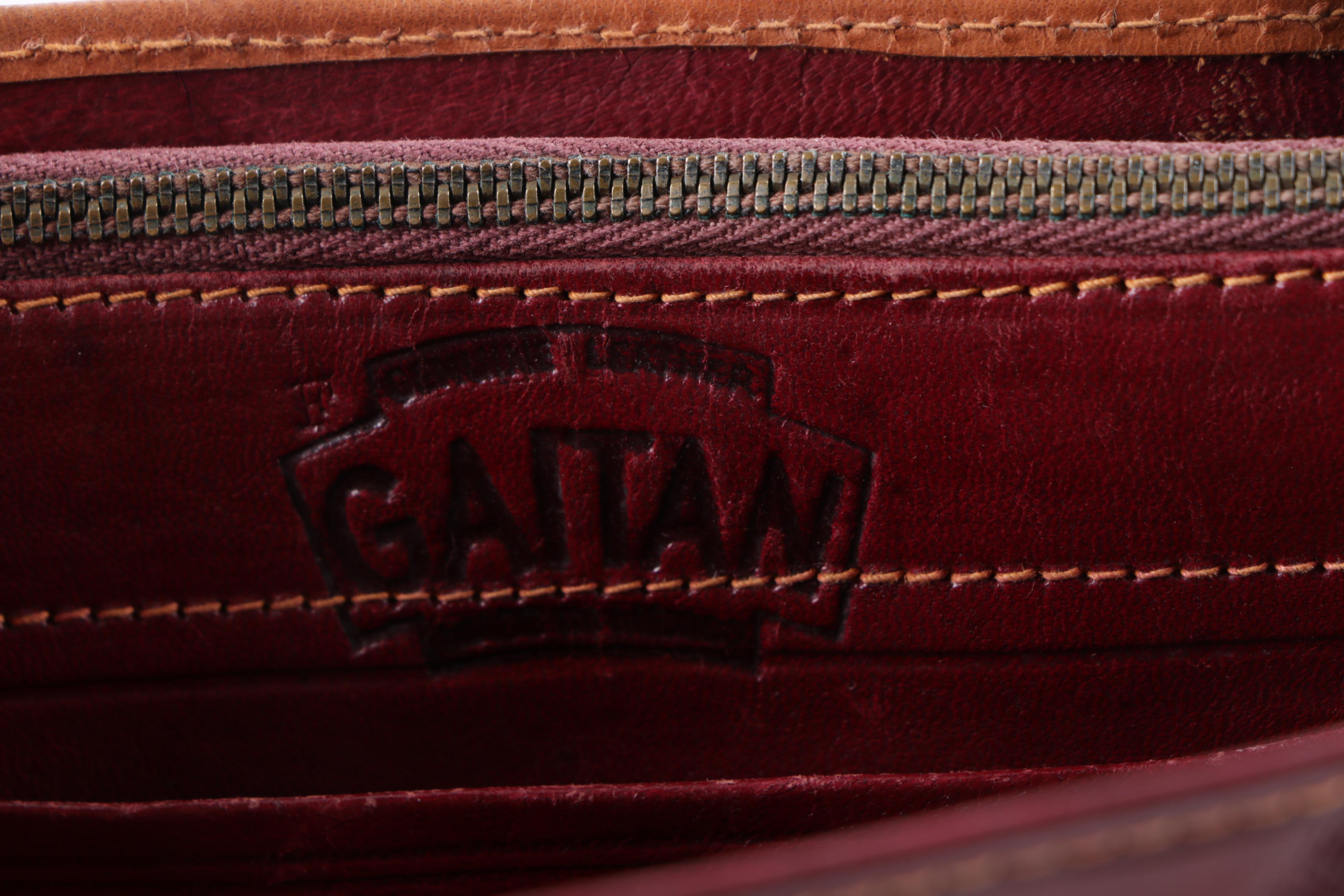 Vintage Gaitan Brown Tooled Leather Handbag