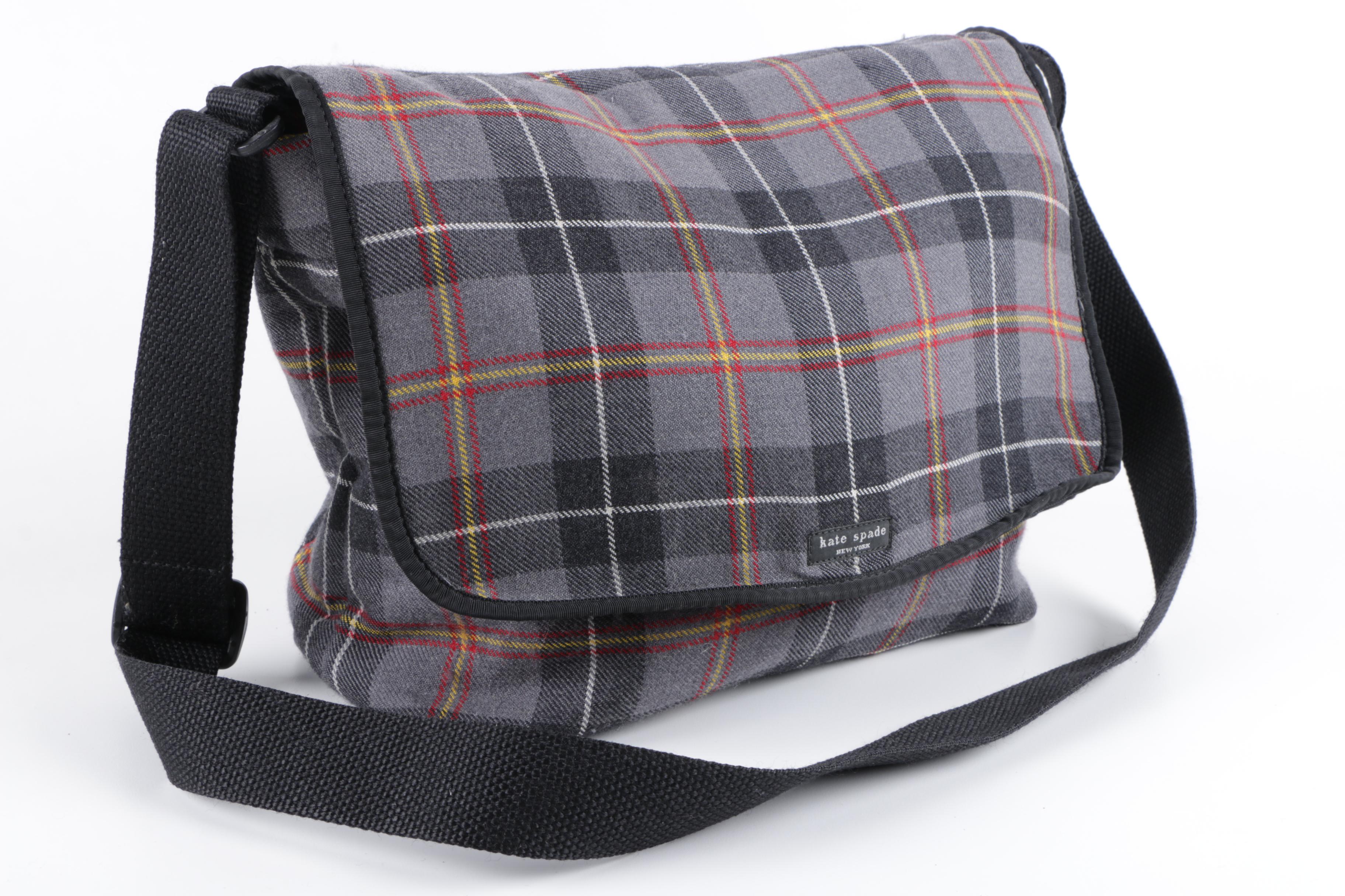 Kate Spade New York Plaid Messenger Bag and Coin Purse