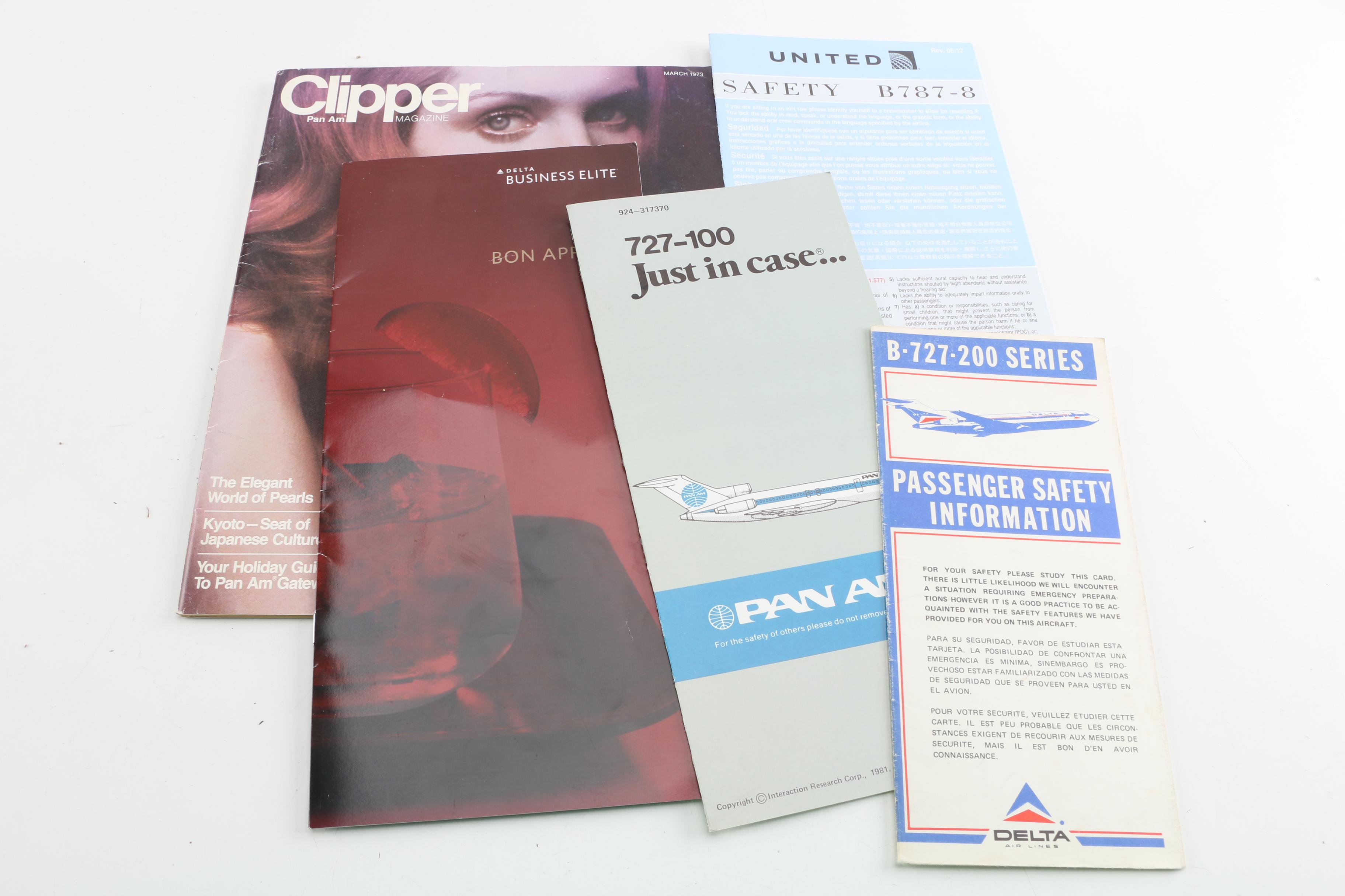 "Modern Military Aircraft" Book with Assorted Airline Memorabilia