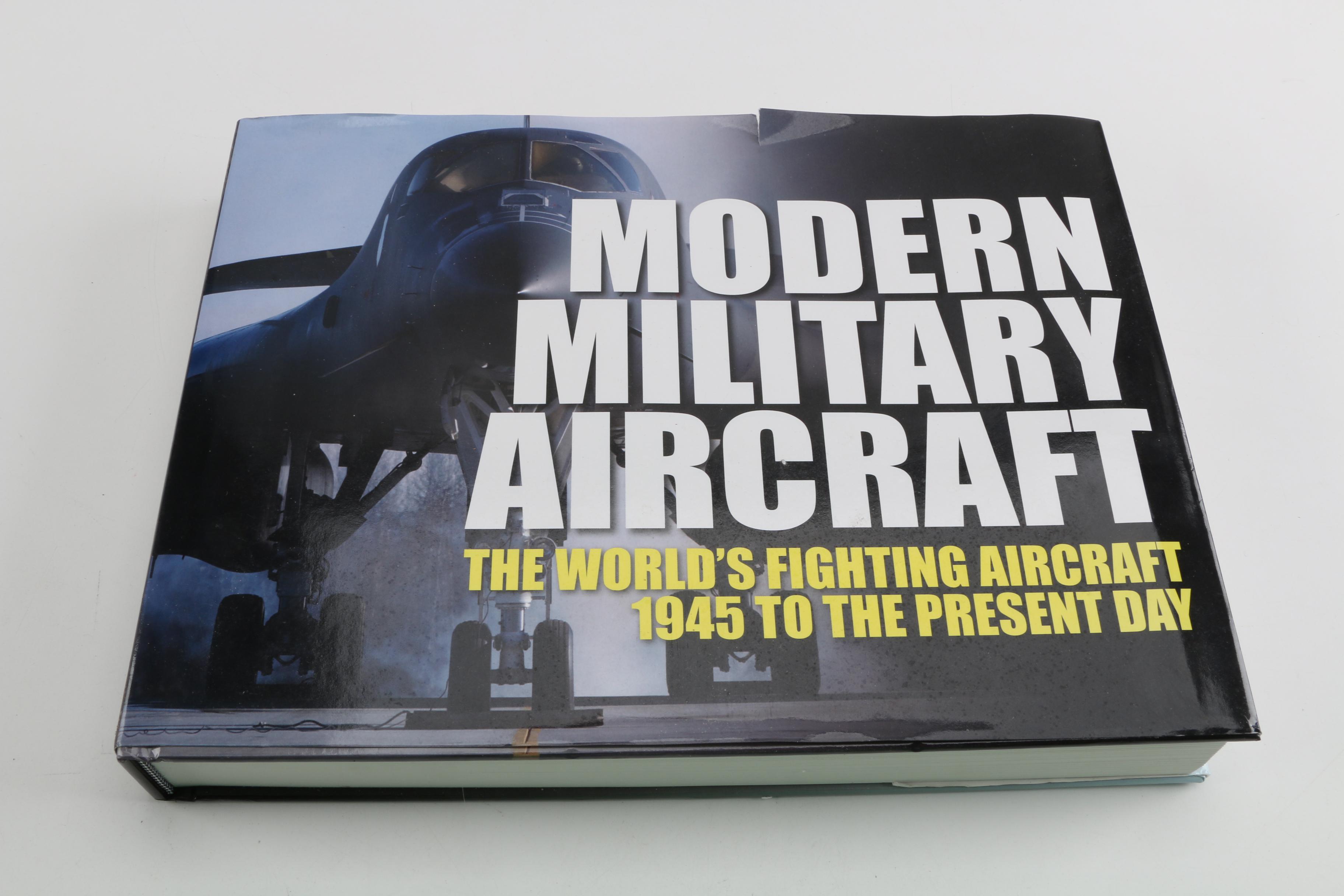 "Modern Military Aircraft" Book with Assorted Airline Memorabilia