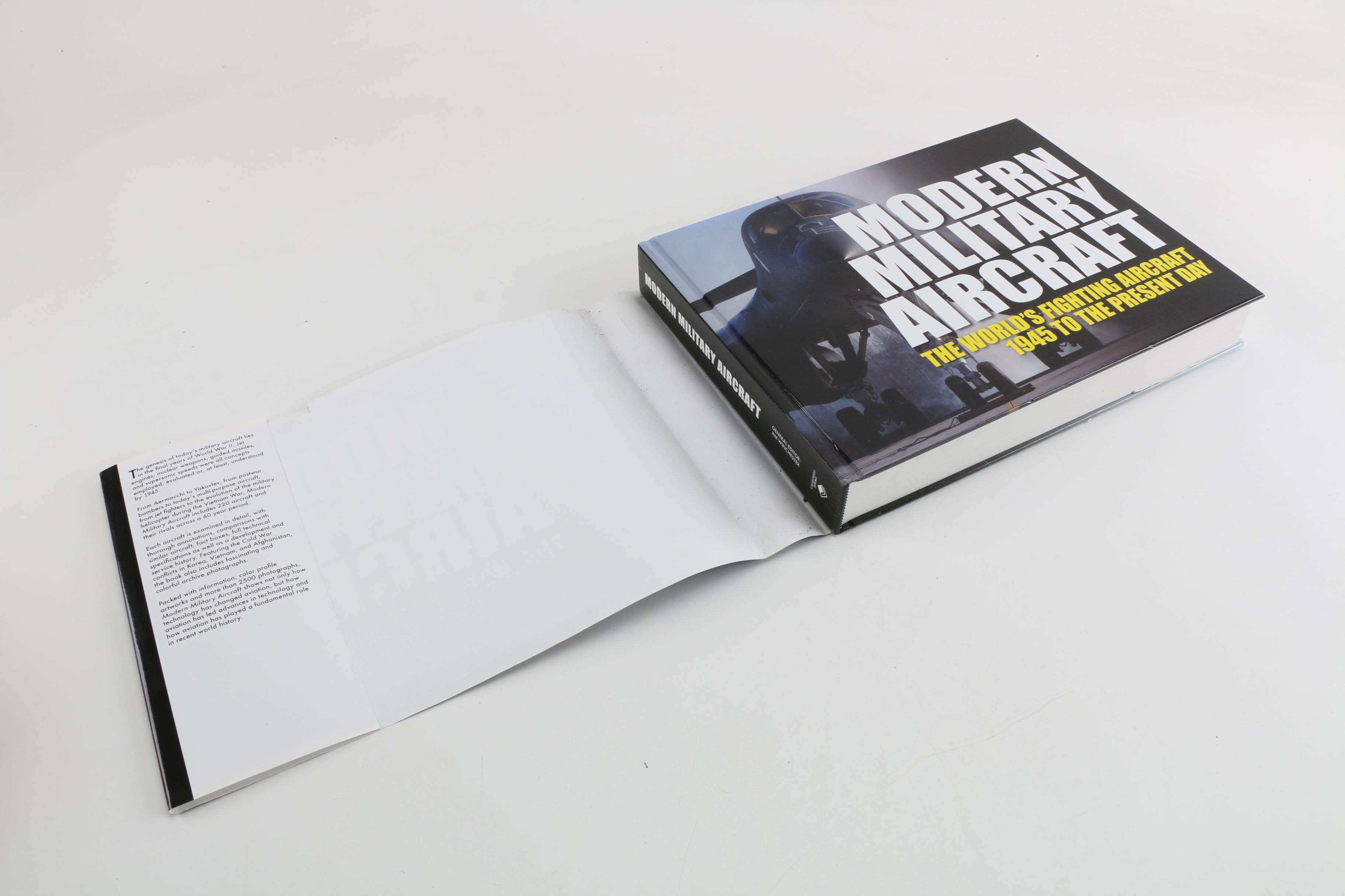 "Modern Military Aircraft" Book with Assorted Airline Memorabilia