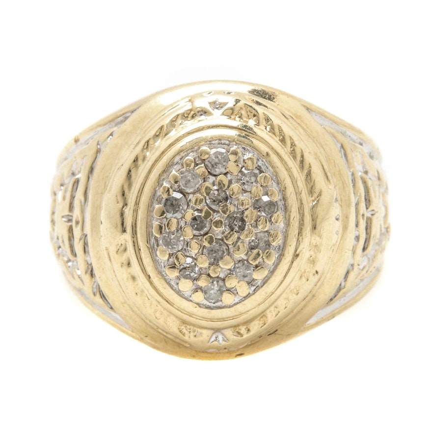 10K Yellow Gold Diamond Ring