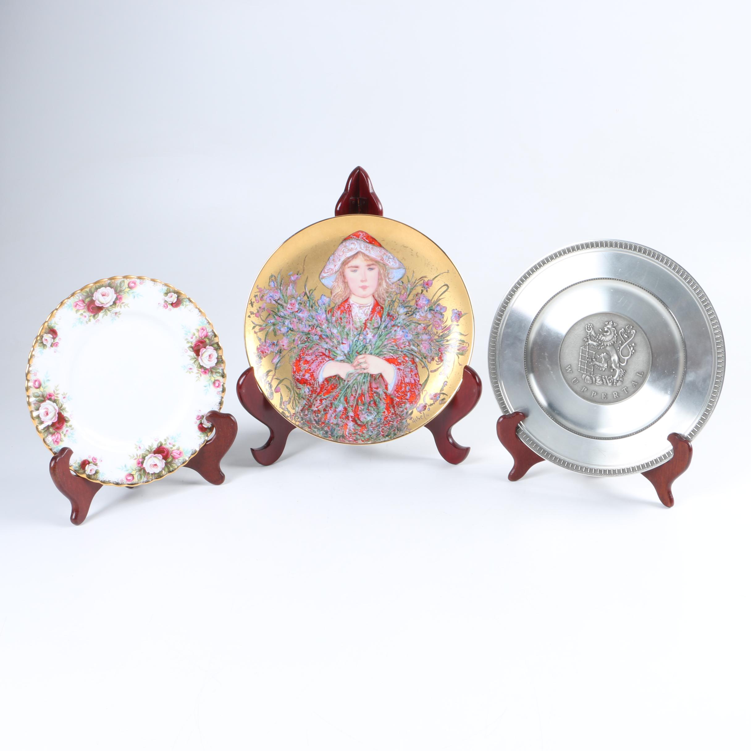 Edna Hibe "Iris" Limited Edition Plate and Other Decorative Plates