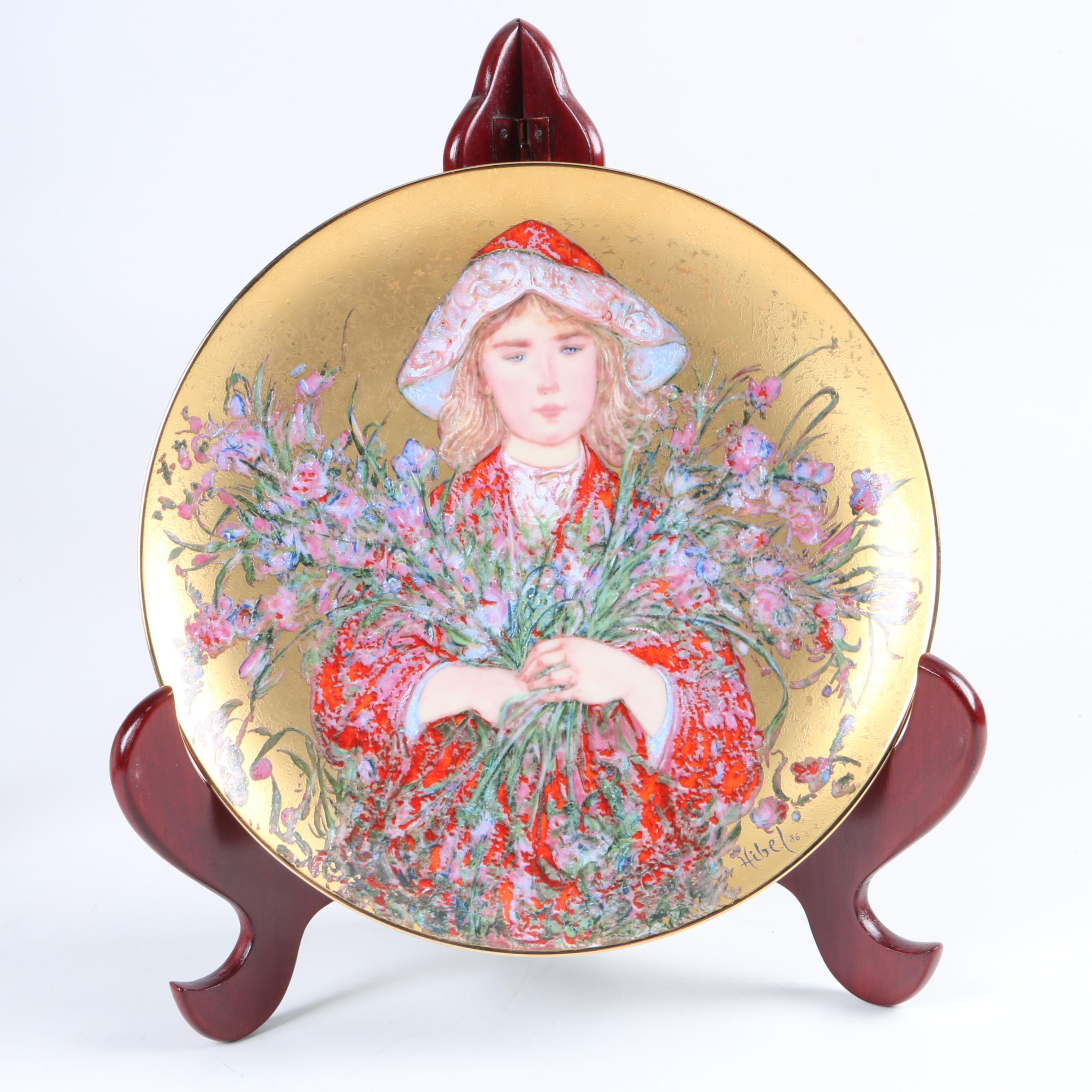 Edna Hibe "Iris" Limited Edition Plate and Other Decorative Plates