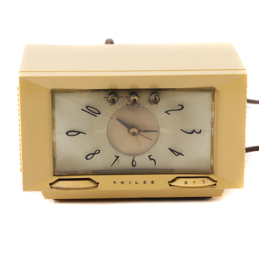 Mid 20th-Century Philco Alarm Clock/Radio