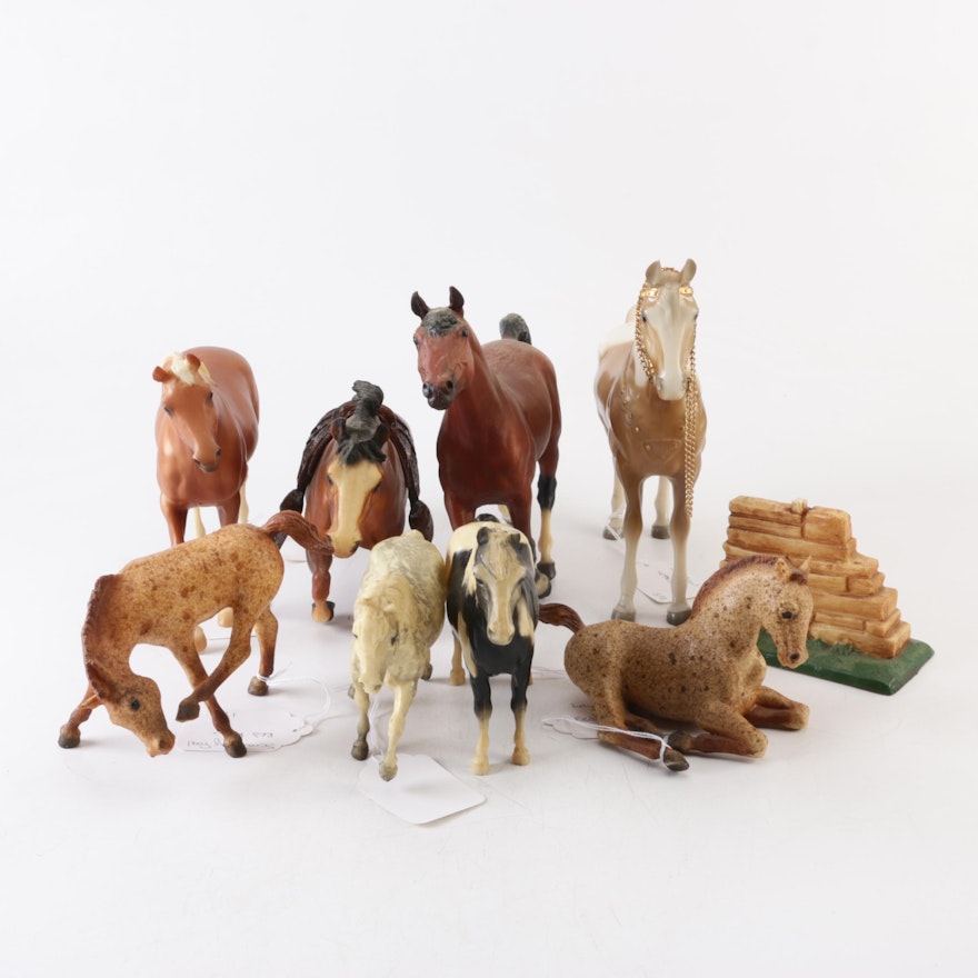 Horse Figurines Including Morgan Bay, Jumper, and Red Roan
