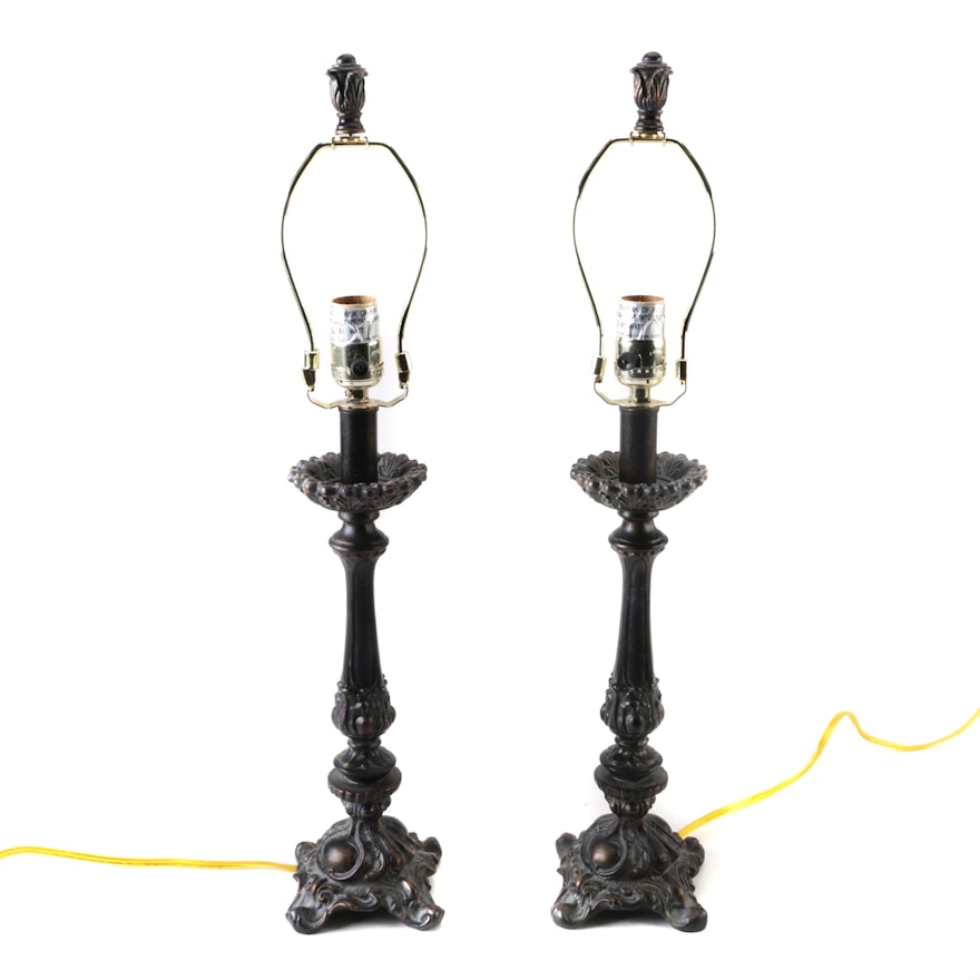 Bronze Candlestick Lamps