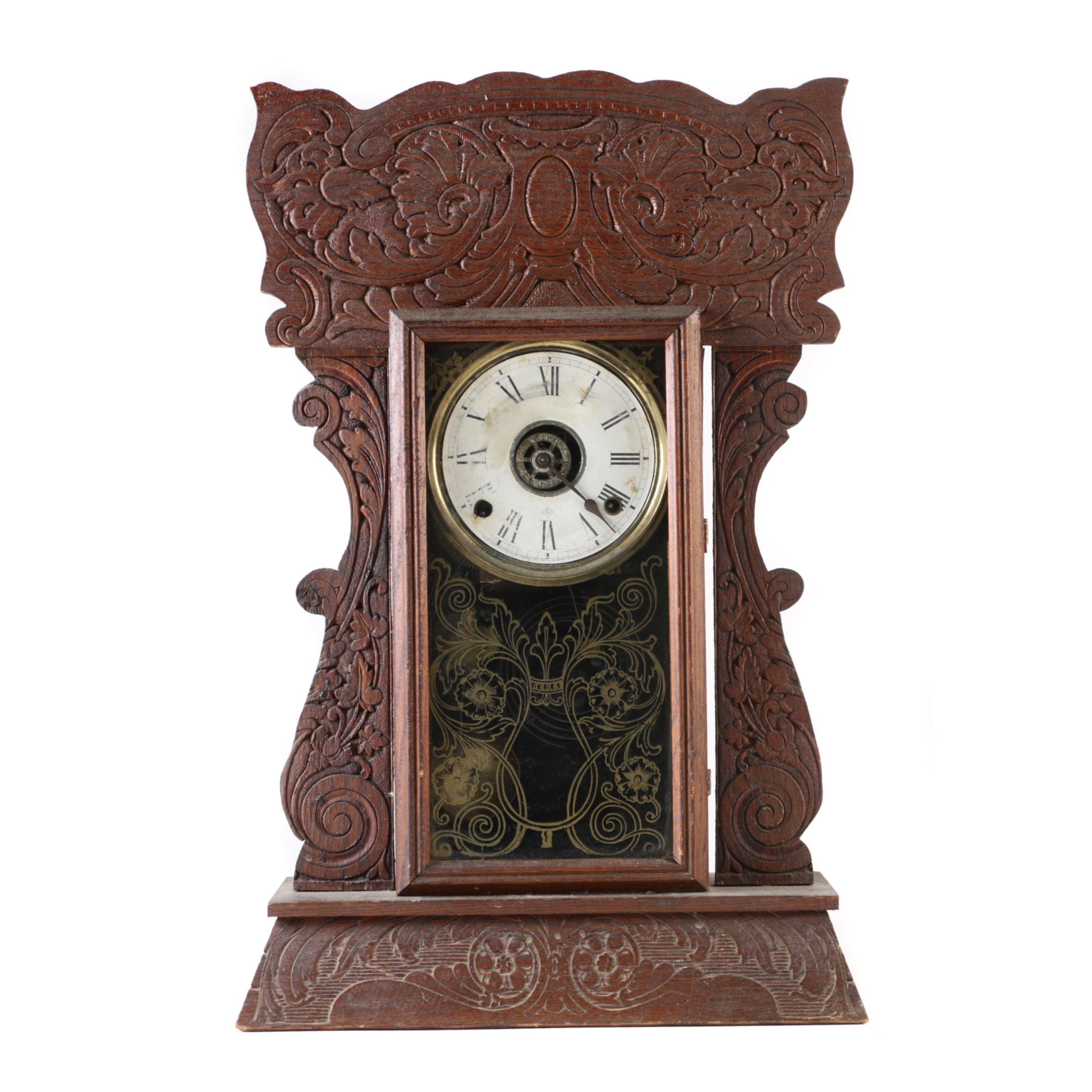 19th Century Wm. L. Gilbert Gingerbread Mantel Clock