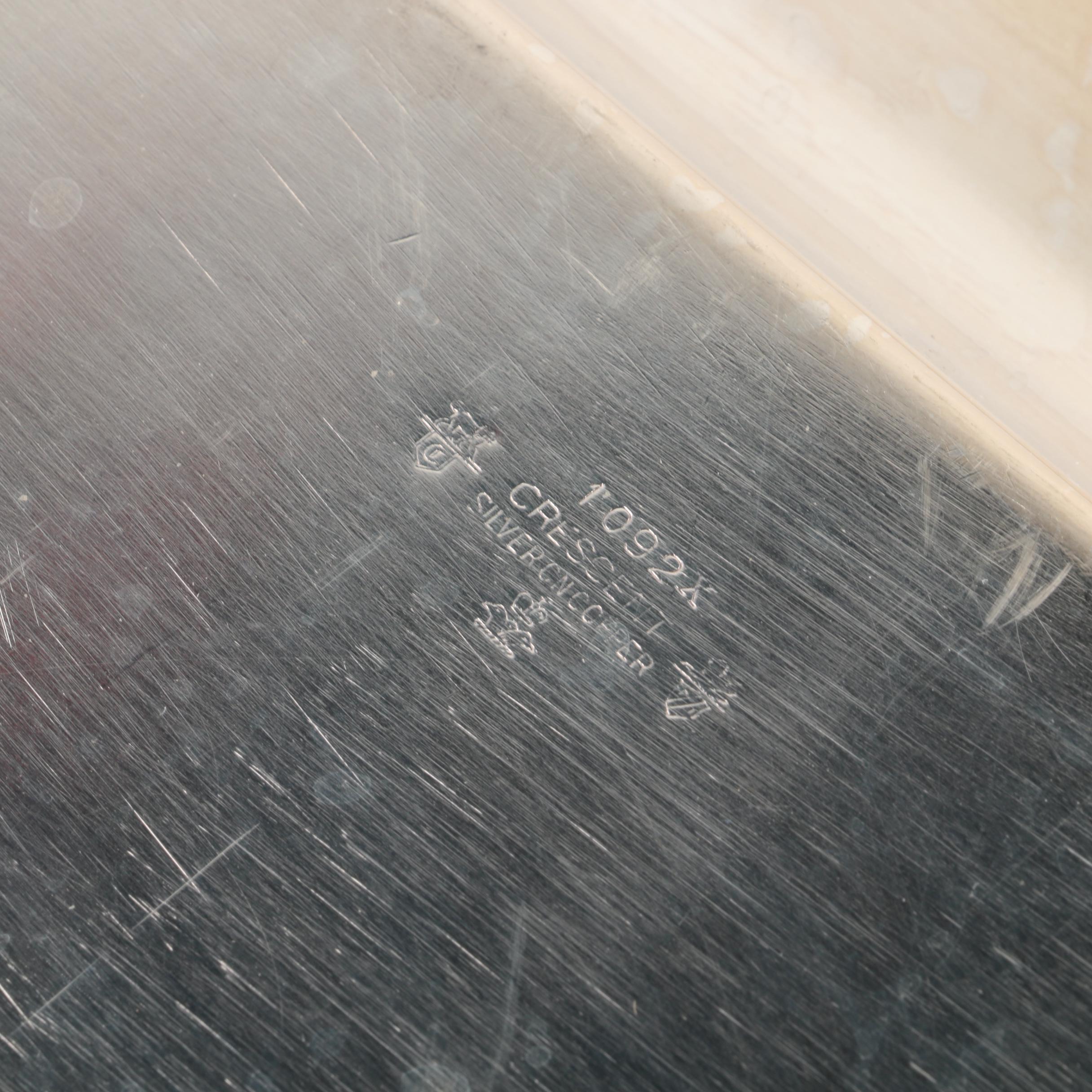 Vintage Crescent Silver Plate Serving Tray