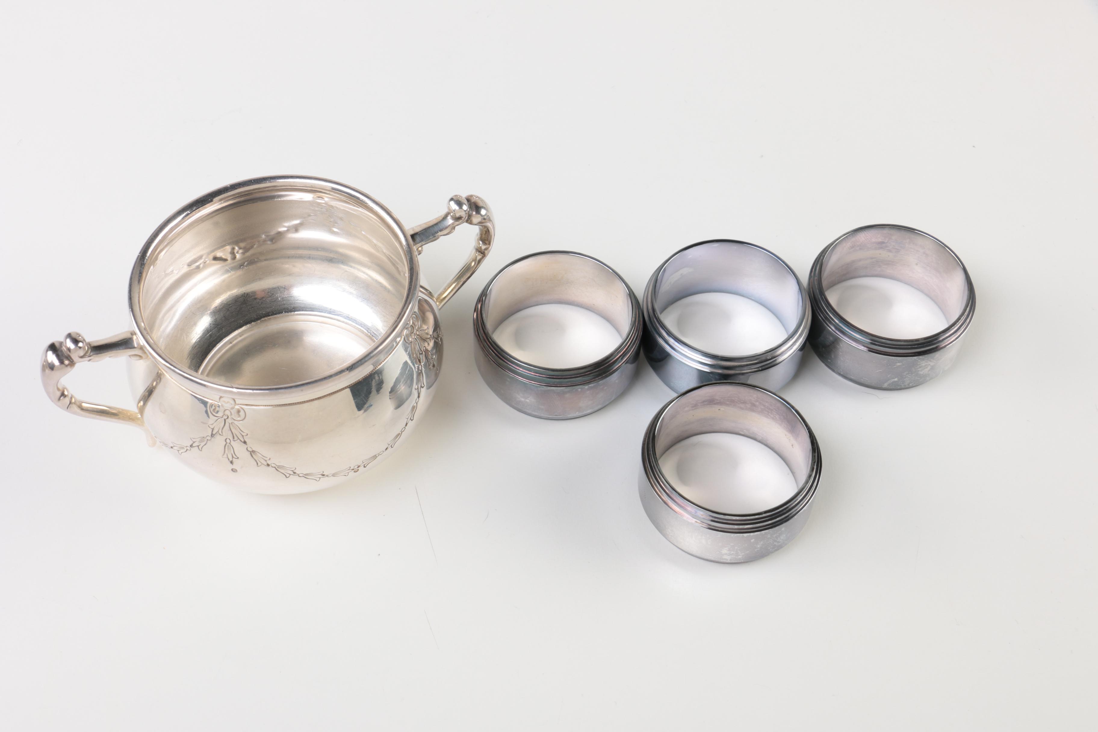 Gorham Silver Plate Butter Dish and Other Silver Plate Serveware