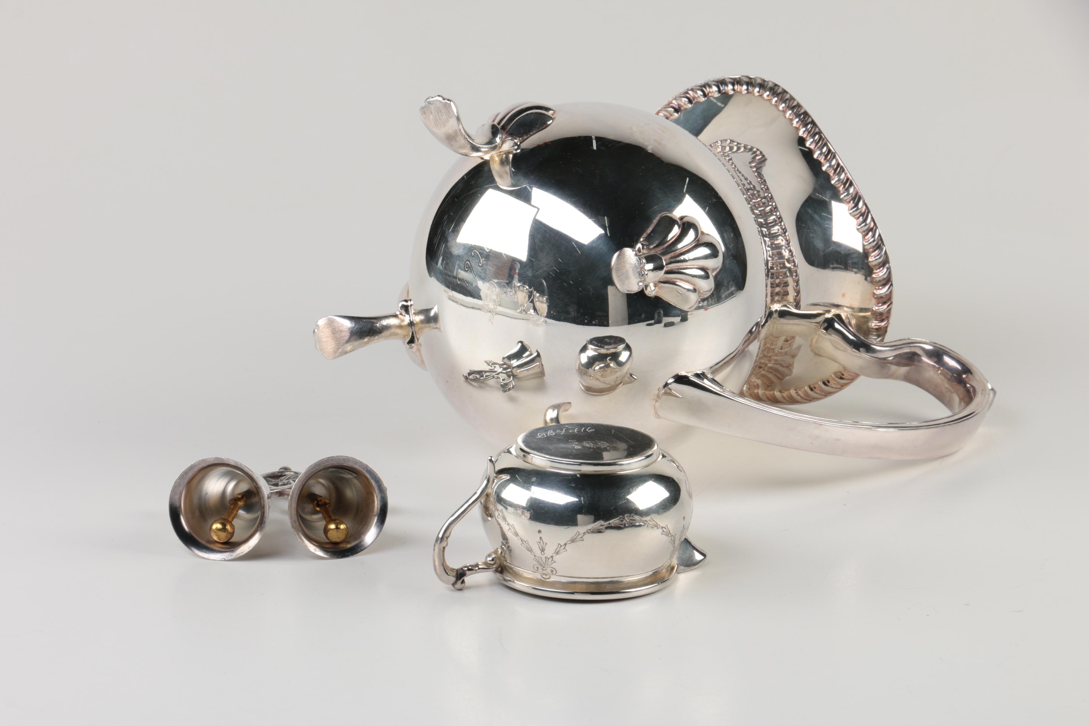 Gorham Silver Plate Butter Dish and Other Silver Plate Serveware