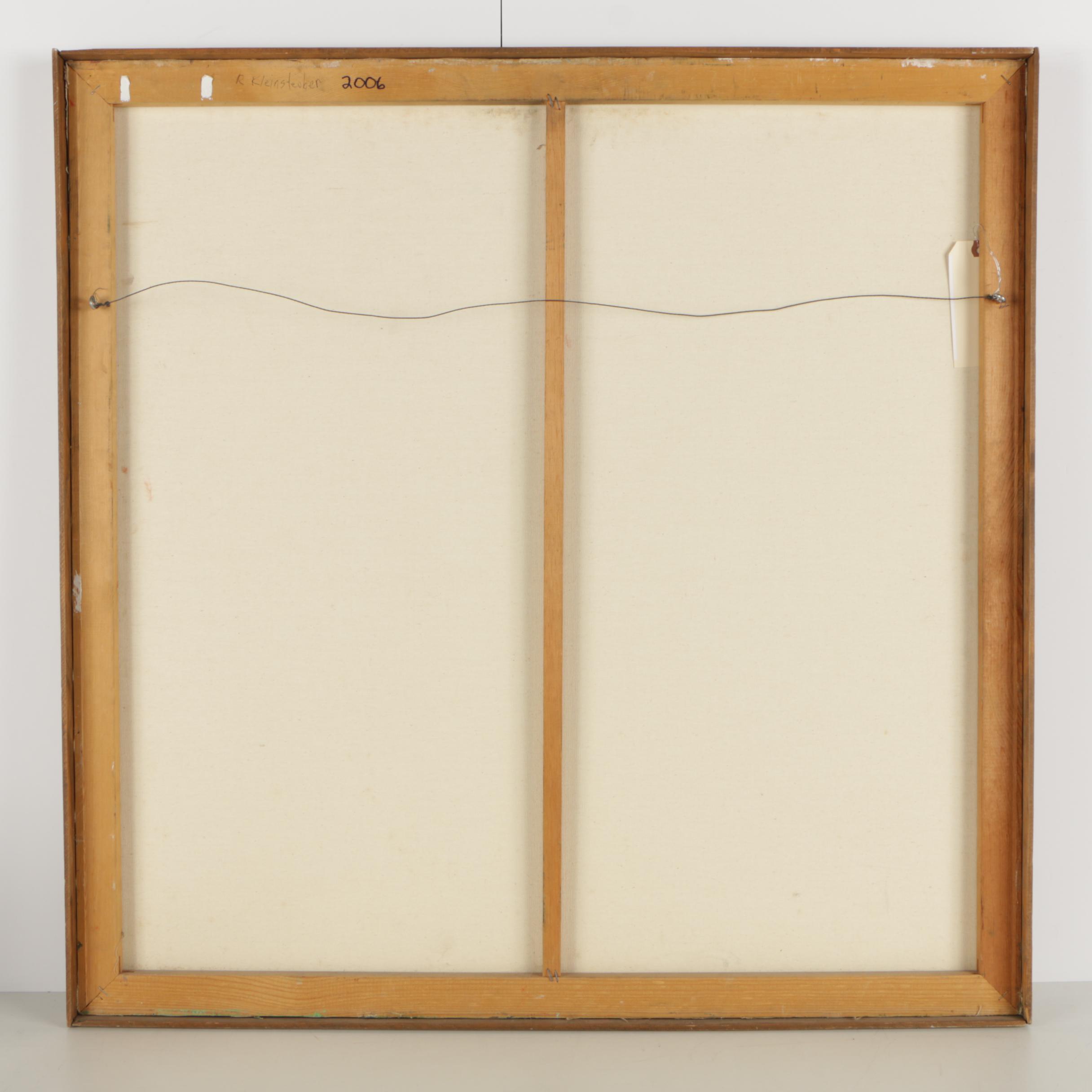 R. Kleinsteuber Oil Painting of Reading Boy