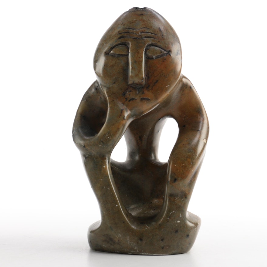 Abstract Carved Stone Figure