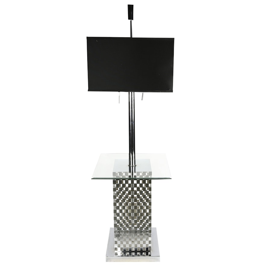 Contemporary Side Table Floor Lamp