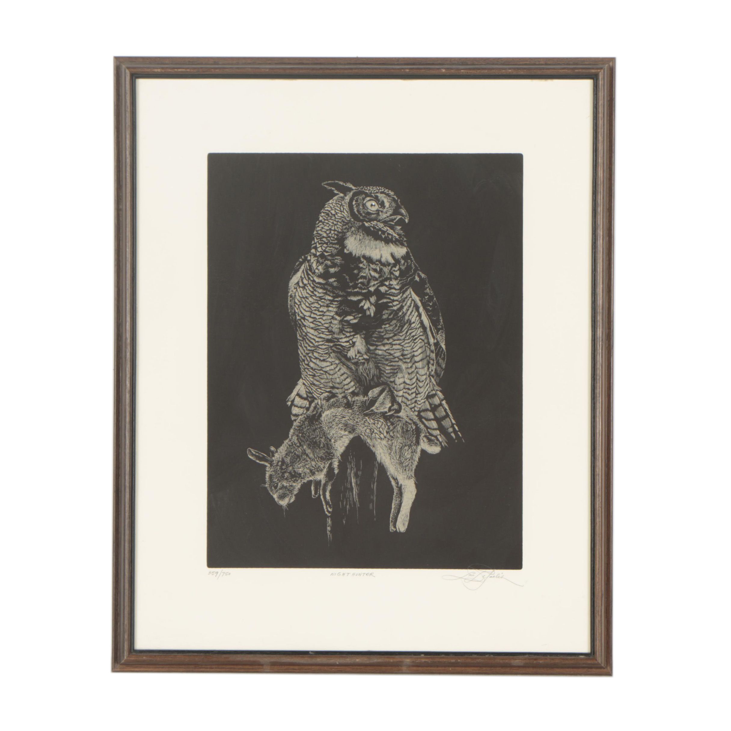 Lou DePaolis Serigraph "Night Hunter"
