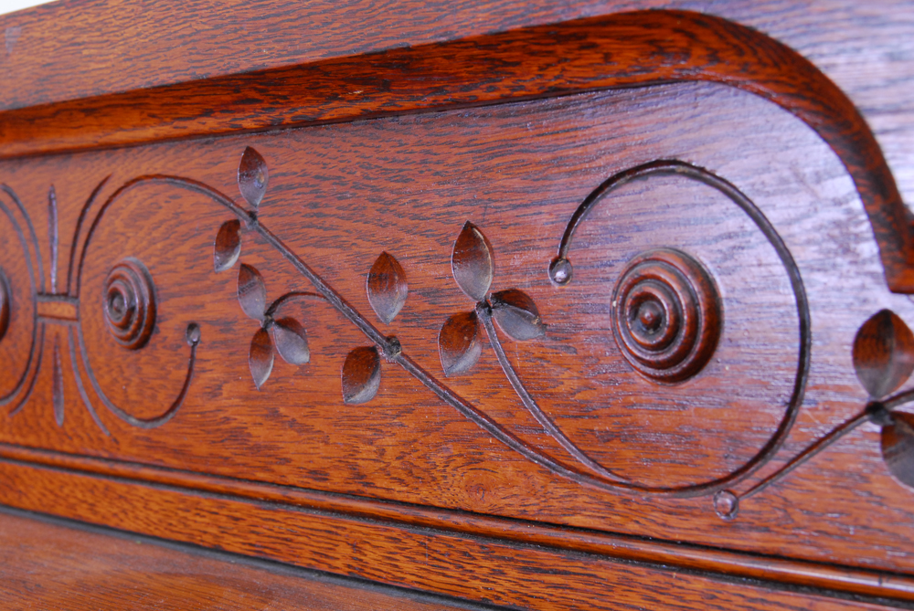 Antique Eastlake Oak Display Cabinet