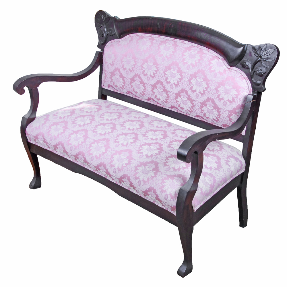 Vintage Mahogany Finish Settee