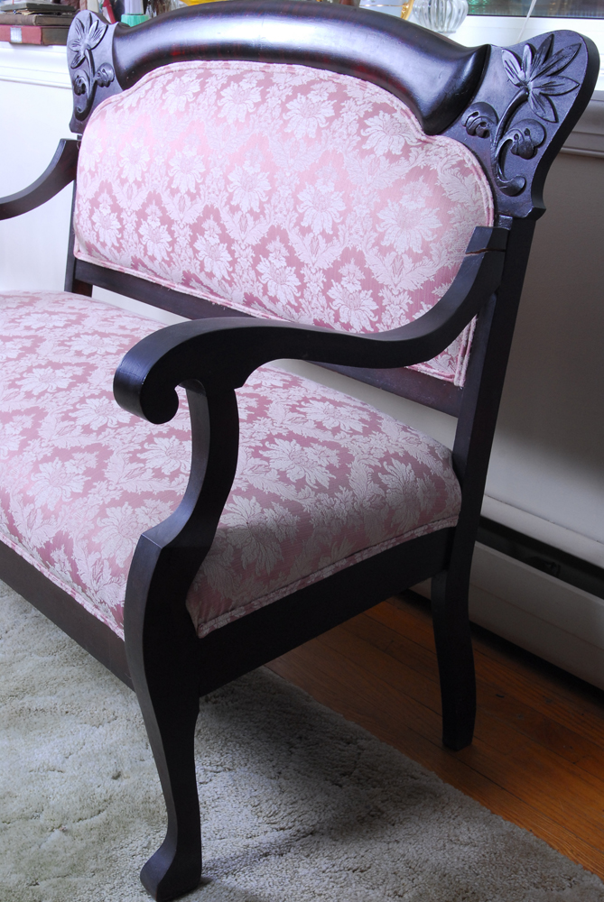 Vintage Mahogany Finish Settee