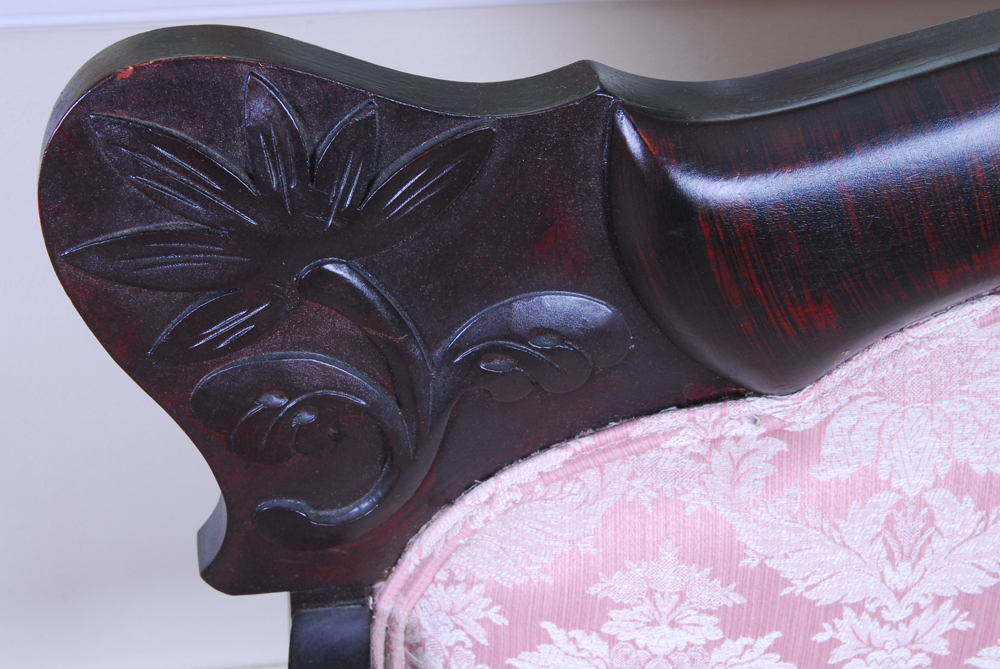 Vintage Mahogany Finish Settee