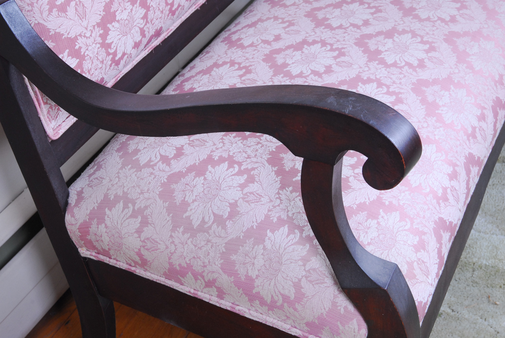 Vintage Mahogany Finish Settee