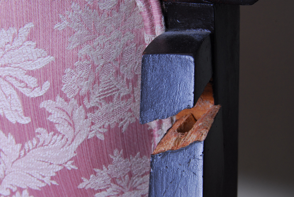 Vintage Mahogany Finish Settee