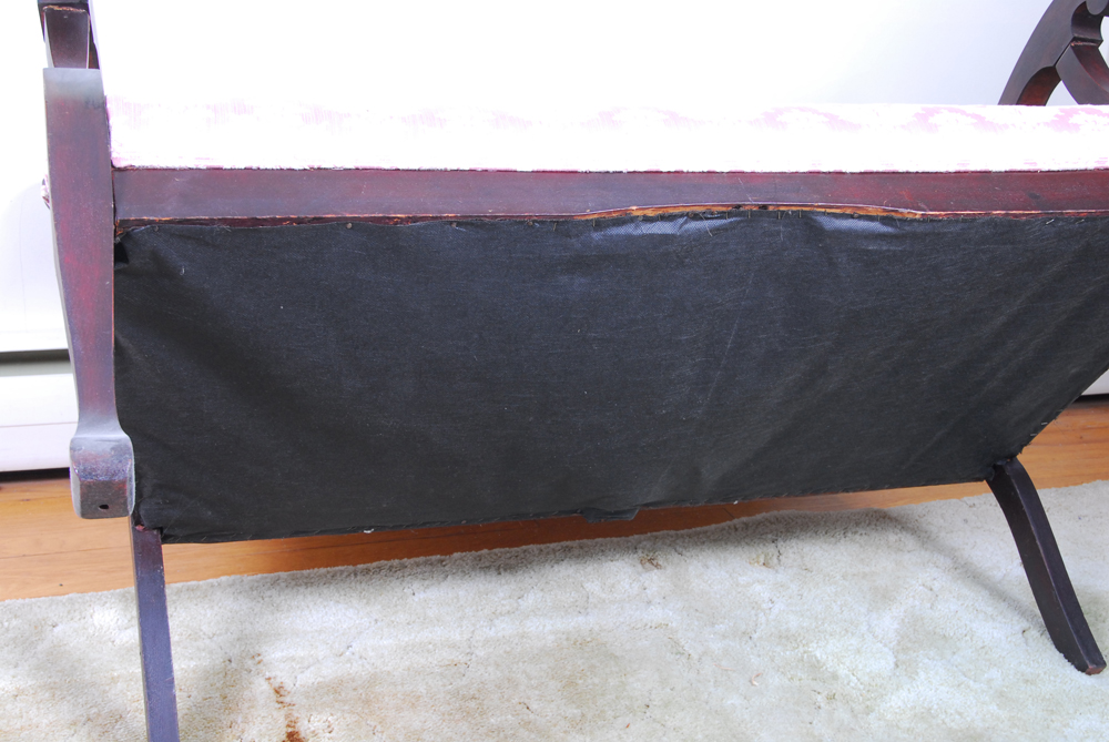 Vintage Mahogany Finish Settee