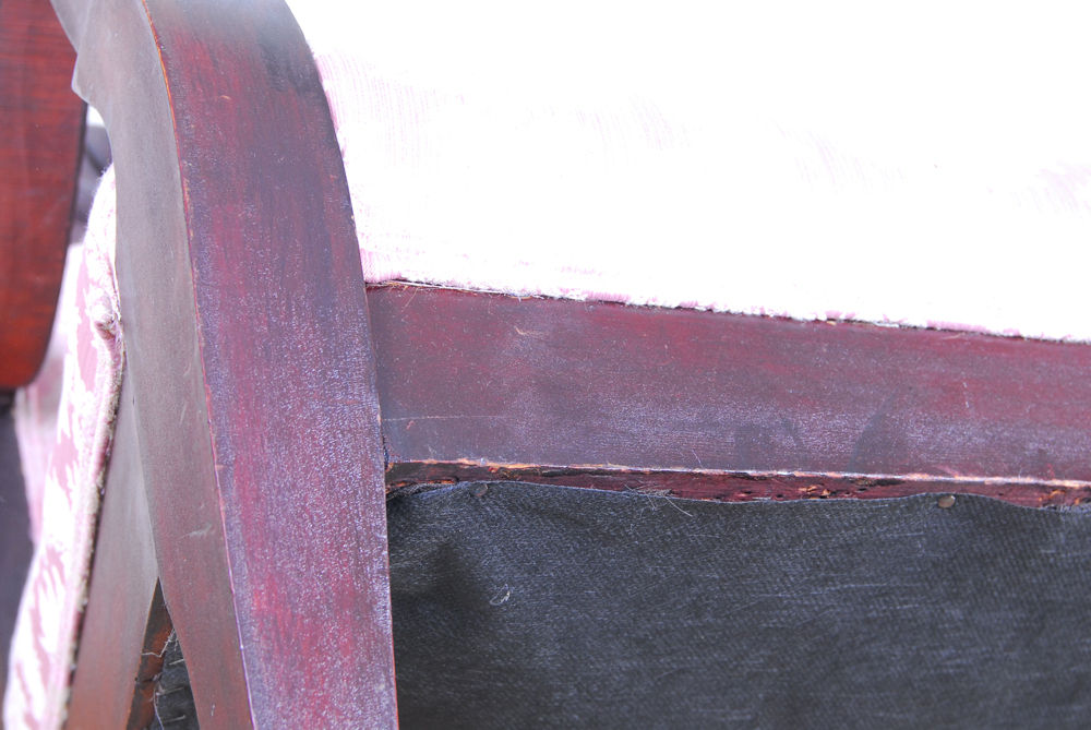 Vintage Mahogany Finish Settee