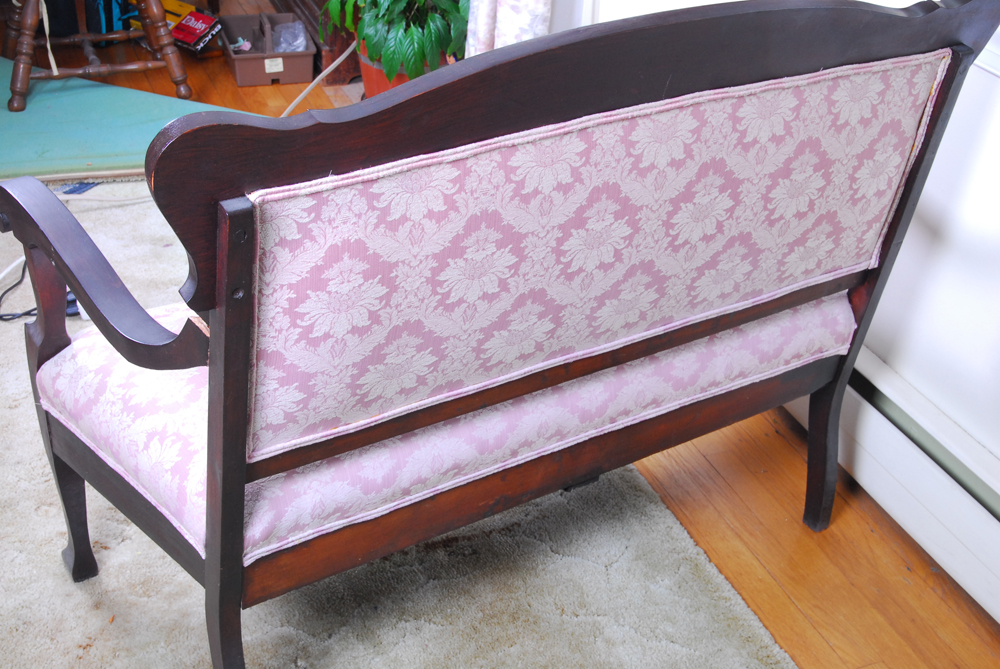 Vintage Mahogany Finish Settee