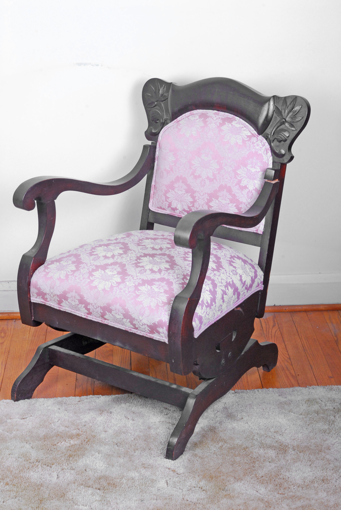 Vintage Mahogany Finish Platform Rocker