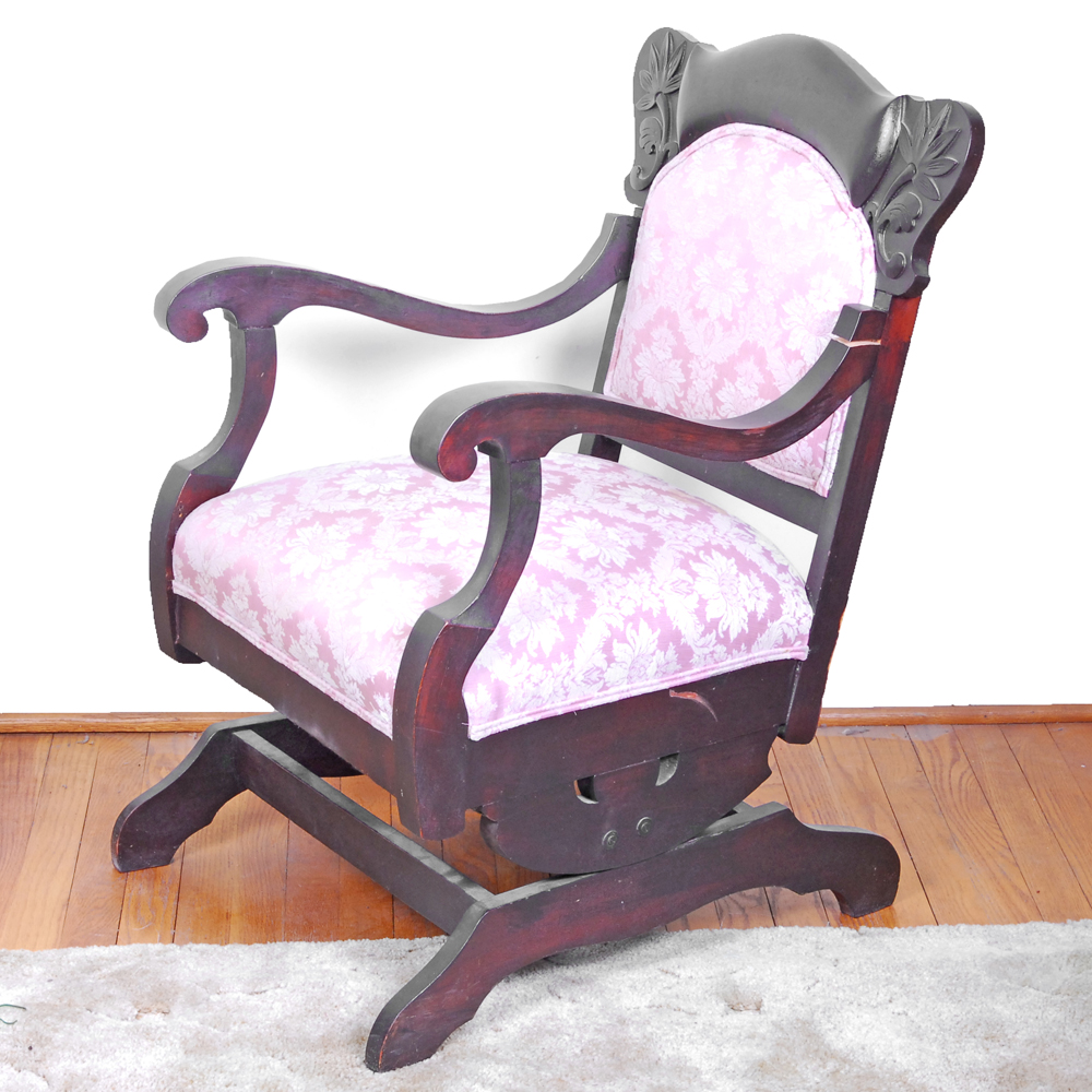 Vintage Mahogany Finish Platform Rocker