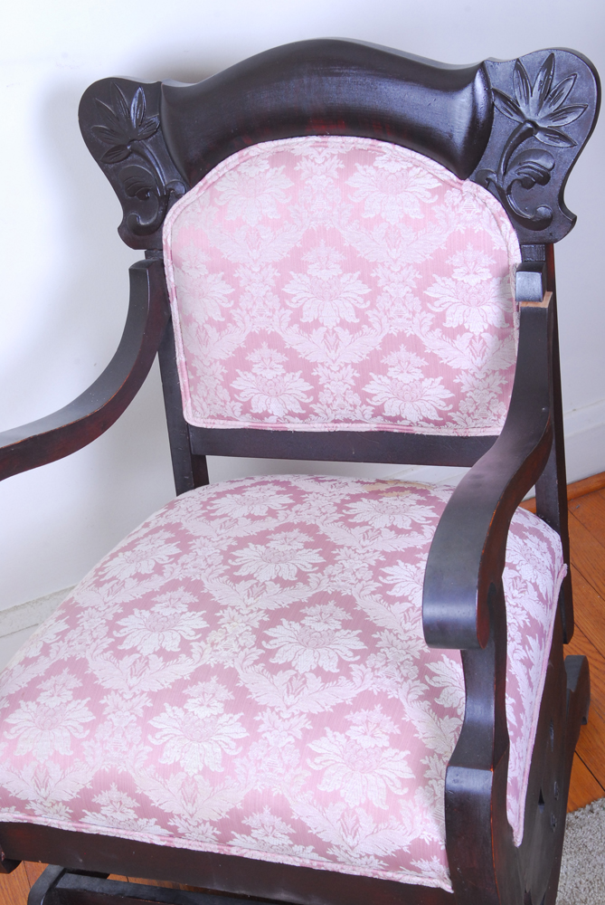 Vintage Mahogany Finish Platform Rocker