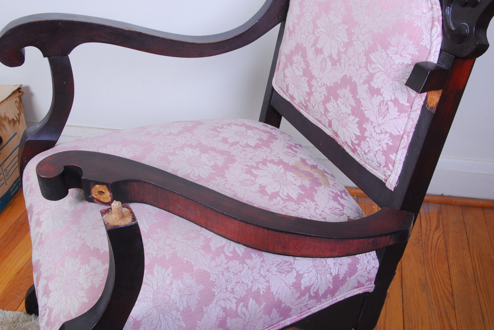 Vintage Mahogany Finish Platform Rocker