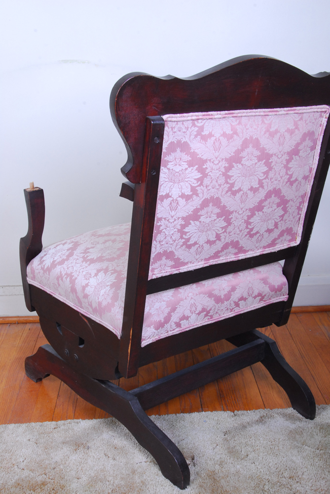 Vintage Mahogany Finish Platform Rocker