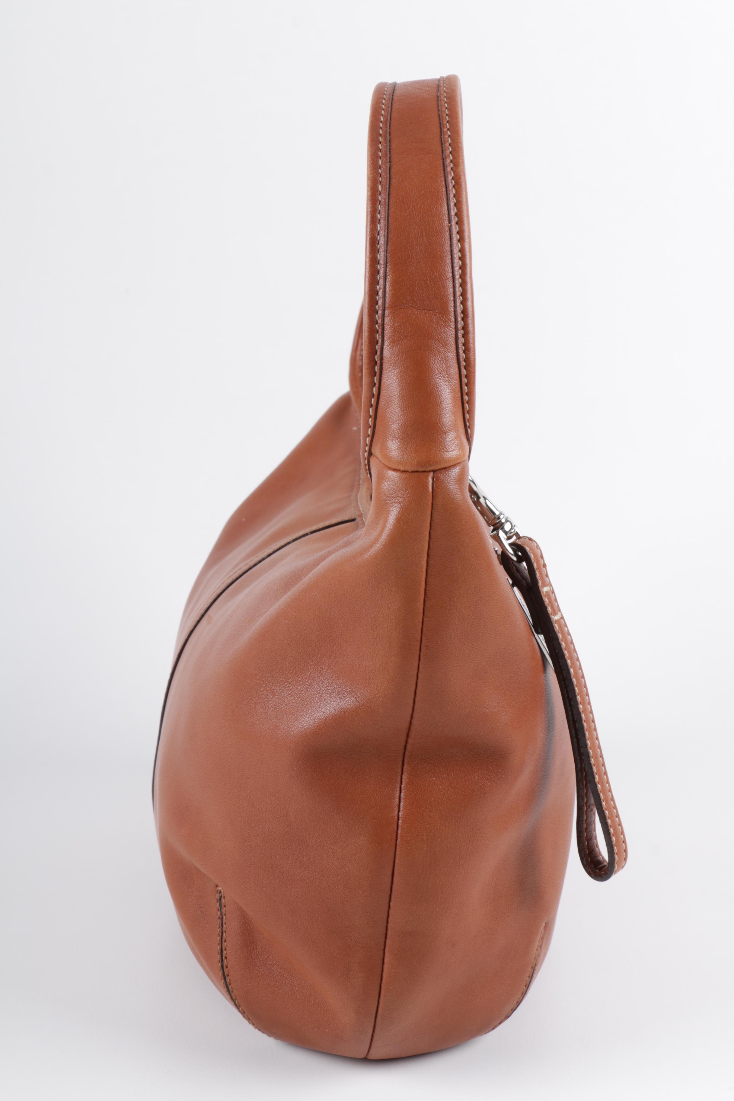 2002 Coach Ergo Whiskey Brown Leather Hobo Bag