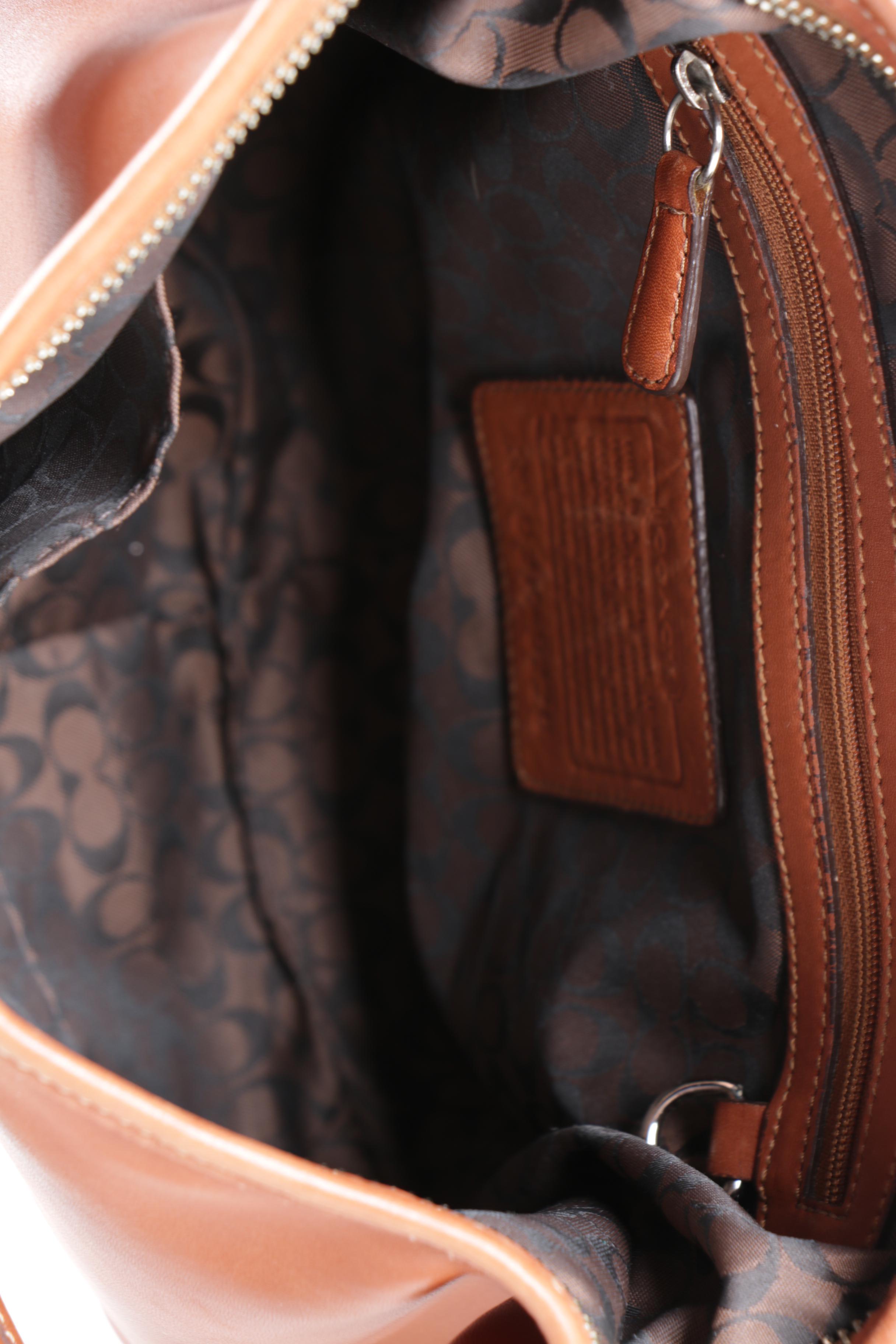 2002 Coach Ergo Whiskey Brown Leather Hobo Bag